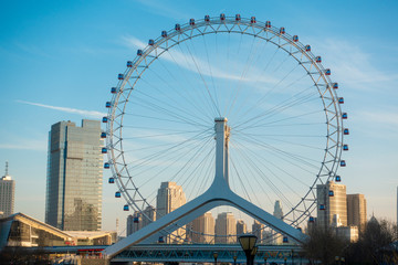 Obraz premium BEIJING, CHINA - DECEMBER 25, 2018: Tianjin eye in Tianjin , China