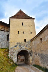 Fototapeta na wymiar Medieval fortress in Rasnov, Transylvania near Brasov ,2015