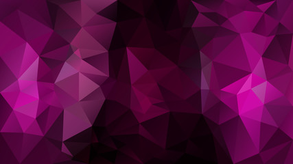 vector abstract irregular polygon background - triangle low poly pattern - hot pink magenta, dark burgundy red, fuchsia purple, vivid violet color