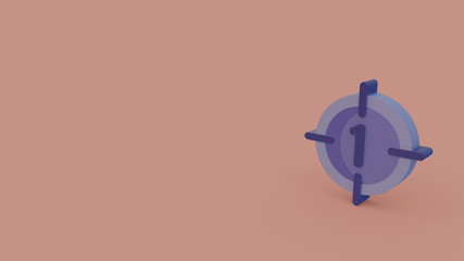 Obraz premium 3d icon of countdown