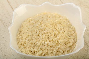 Raw rice heap