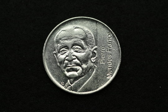 Rückseite der ehemaligen 5 Francs-Münze aus Frankreich von 1992
