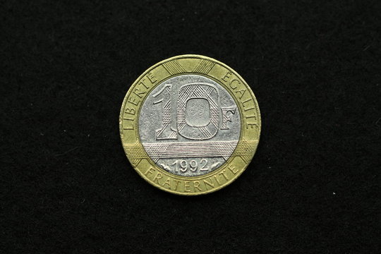 Vorderseite der ehemaligen 10 Francs-Münze aus Frankreich von 1992