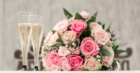 bouquet of white roses