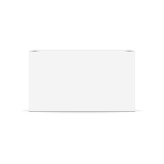 Cardboard packaging box mockup isolated on white background. Vector illustration