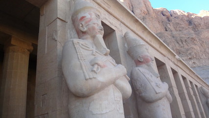 Egipt, Luksor, Świątynia Hatszepsut, Nil, hieroglify, Afryka,  - obrazy, fototapety, plakaty