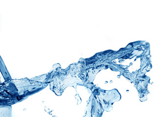 Obraz premium blue water on a white background