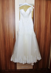 Fototapeta na wymiar Wedding dress for bride