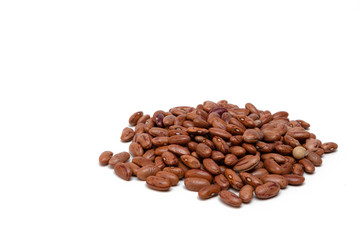 brown beans on white