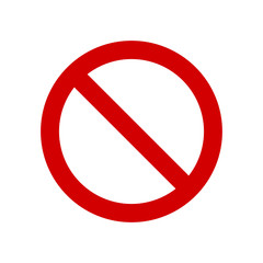 Stop sign vector red icon.
