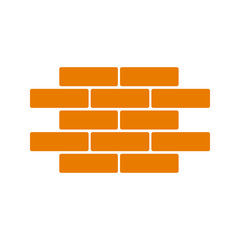 Brick wall icon vector