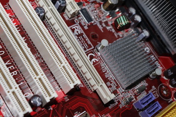 Mainboard Draufsicht auf PCI