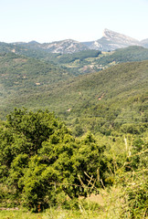 Alella mountains in Barcelona, Spain on a sunny day