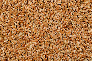 Flax seeds macro shot, abstract background