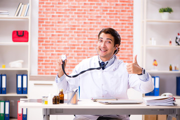 Young doctor working in hospital