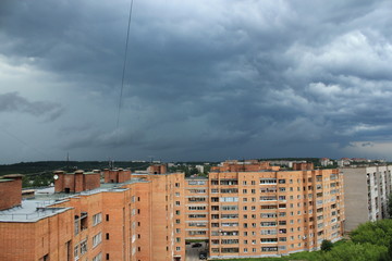clouds over the city
