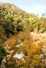 Mountains of the Sierra de Cazorla in the Spanish province of Jaen on a sunny day.
