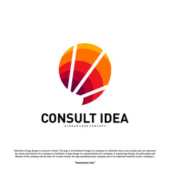 Modern Business Consulting Agency logo design template. Elegant Simple Consult logo concept