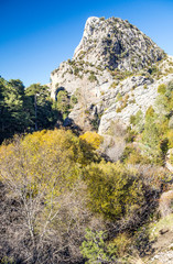 Mountains of the Sierra de Cazorla in the Spanish province of Jaen on a sunny day.
