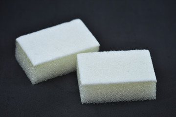 white Kitchen sponge