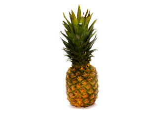 Fototapeta premium Single whole pineapple isolated on white background