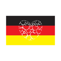Flag of Germany with heart