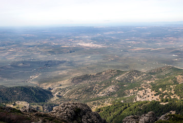 Naklejka premium Mountains of the Sierra de Cazorla in the Spanish province of Jaen on a sunny day.