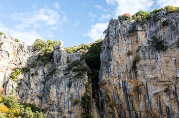 Mountains of the Sierra de Cazorla in the Spanish province of Jaen on a sunny day.