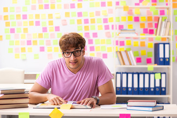Student preparing for exams with many conflicting priorities 