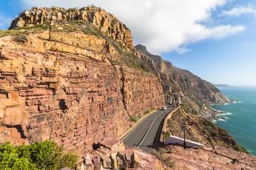 Fototapeten View on high coast of chapmans peak drive, Cape Town © picturist