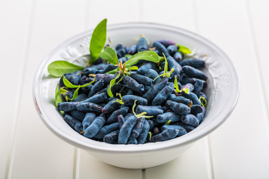 Delicious and healthy honeyberry (lonicera)