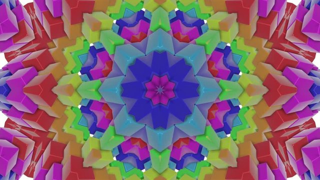animated abstract multicolored patterns.
rainbow kaleidoscope background. 3d render