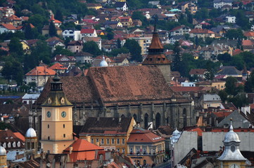 Black church in the city of Brasov Romania.,2014