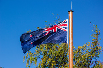 Neuseeland Fahne im Wind
