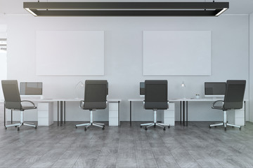 Modern office with posters