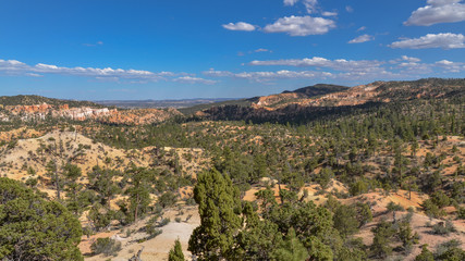 panoramic view of Bryce Canyon National Park from Utah State Route 12 (Scenic Byway 12) in Garfield County, Utah
