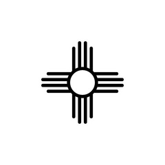 religion symbol, native American sun icon. Element of religion symbol illustration. Signs and symbols icon can be used for web, logo, mobile app, UI, UX