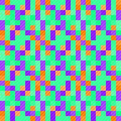 Seamless pattern background from a variety of multicolored squares.