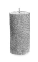 Wax candle on white background