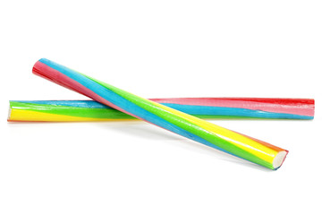 candy sticks isolated on white background