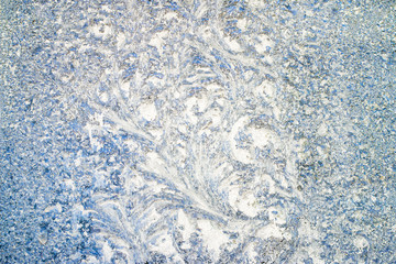 frost pattern on glass window