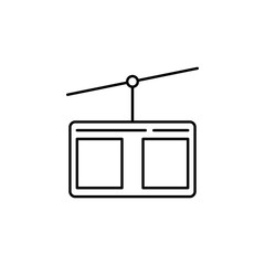 cable car, winter outline icon. Element of winter sport illustration. Signs and symbols icon can be used for web, logo, mobile app, UI, UX