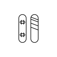 snowboard, winter outline icon. Element of winter sport illustration. Signs and symbols icon can be used for web, logo, mobile app, UI, UX