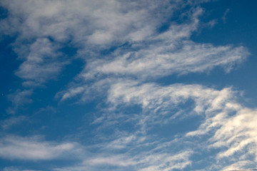 January sky with light snow