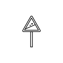 avalanche, sign, warning outline icon. Element of winter sport illustration. Signs and symbols icon can be used for web, logo, mobile app, UI, UX