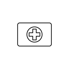 Obraz premium first aid kit, healthy, sport outline icon. Element of winter sport illustration. Signs and symbols icon can be used for web, logo, mobile app, UI, UX