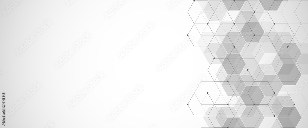 Aufkleber hexagons pattern. geometric abstract background with simple hexagonal elements. medical, technology 