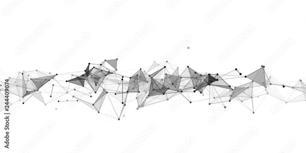 Poster abstract technology background. science background. big data. background vector. plexus effect. netw