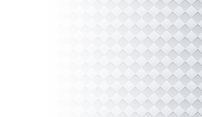 White abstract geometric paper background with checkered pattern.