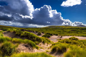 Scenic Dune Landscape At Sandy Achnahaird Beach In Scotland